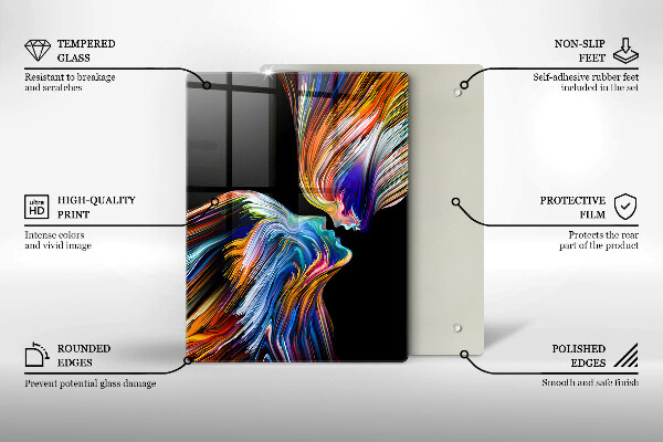 Chopping board Blue flowers