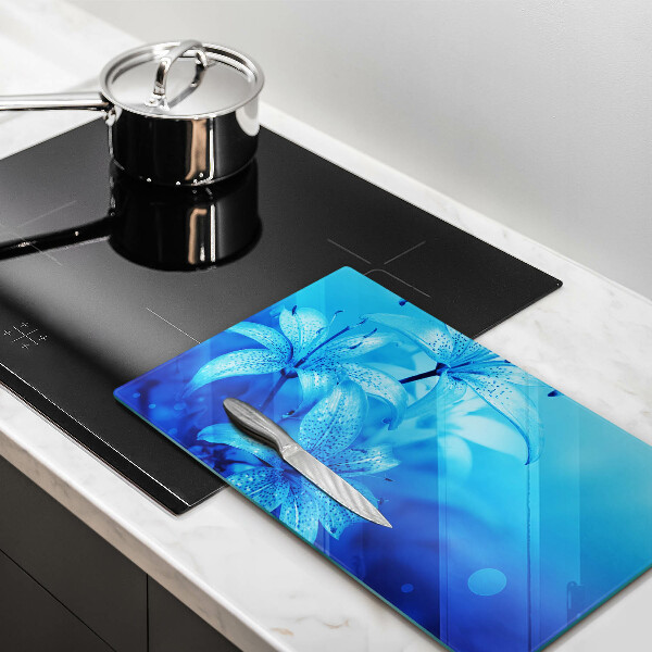 Chopping board Blue flowers