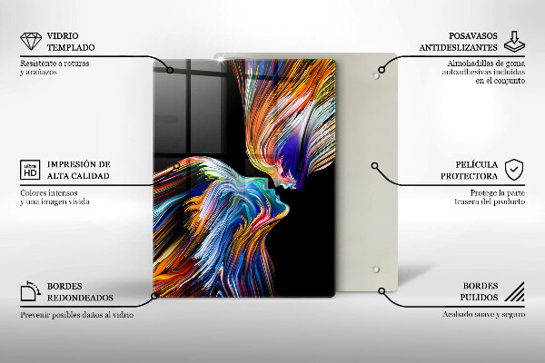 Chopping board Blue flowers