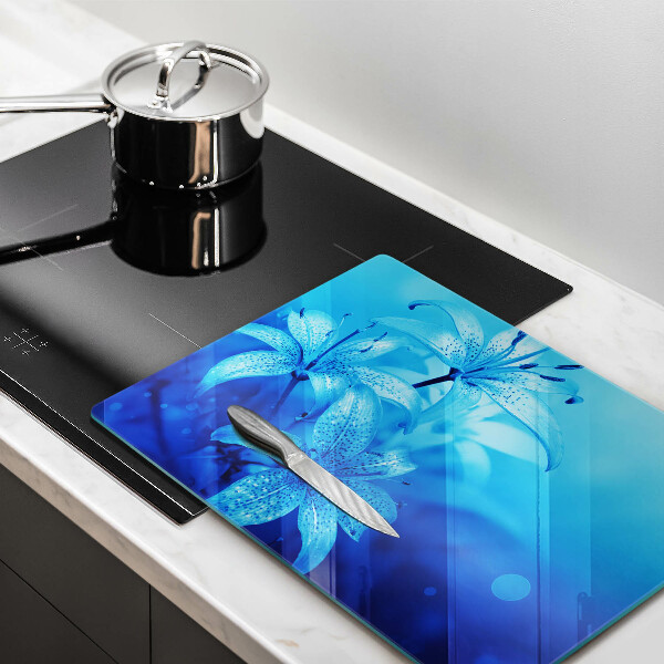 Chopping board Blue flowers