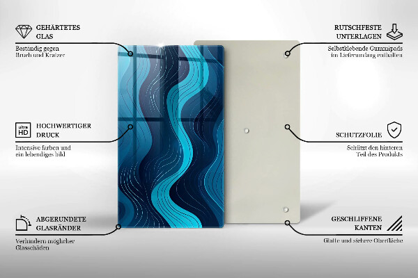 Chopping board Abstract waves