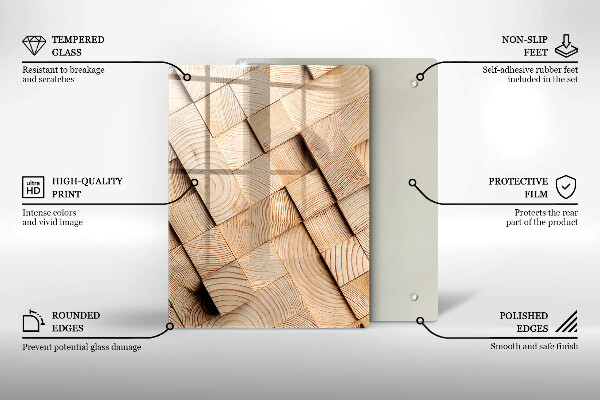 Chopping board Abstract waves