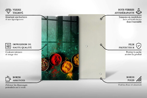 Kitchen chopping board Oriental spices