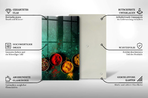 Kitchen chopping board Oriental spices