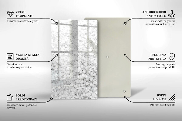 Kitchen chopping board Salt crystals