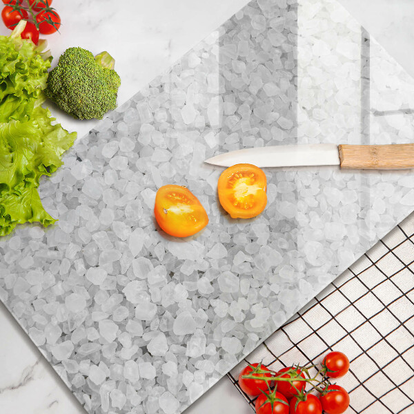 Kitchen chopping board Salt crystals
