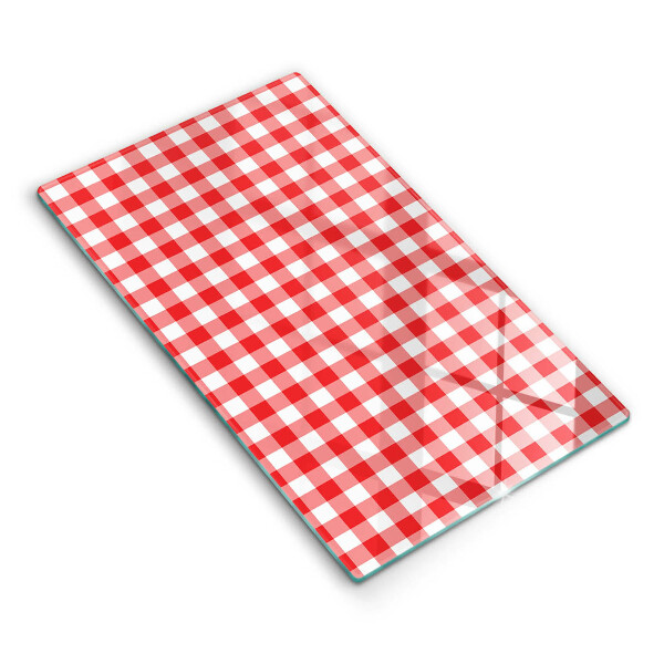 Kitchen chopping board Red white grille