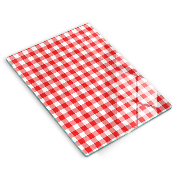 Kitchen chopping board Red white grille