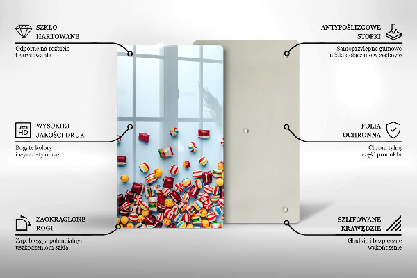 Kitchen chopping board Colorful candies