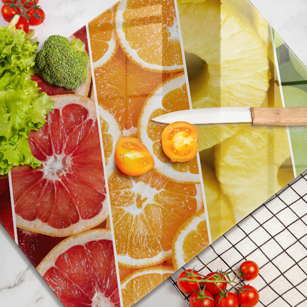 Kitchen chopping board Colorful fruits