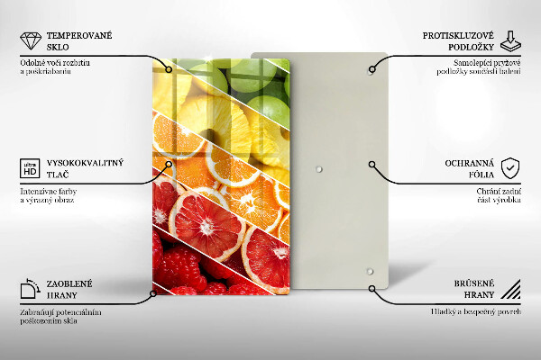 Kitchen chopping board Colorful fruits