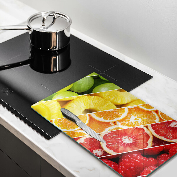 Kitchen chopping board Colorful fruits