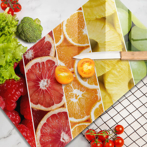 Kitchen chopping board Colorful fruits