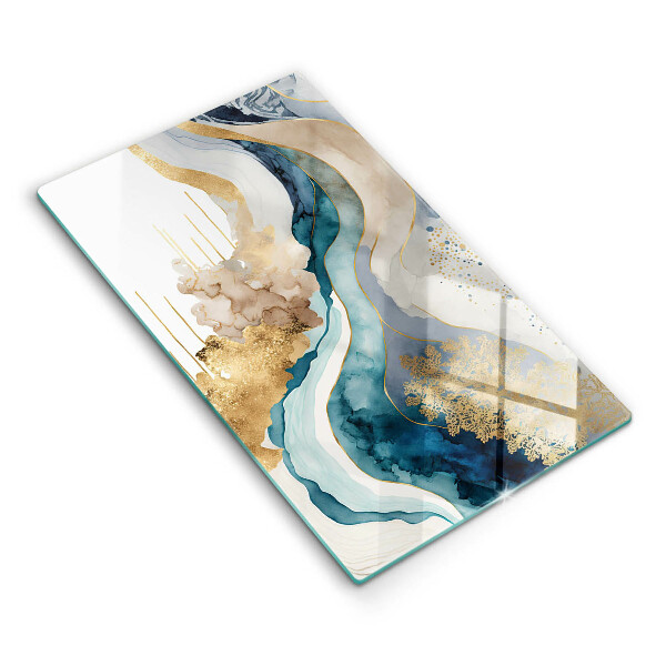 Kitchen chopping board Colorful marble