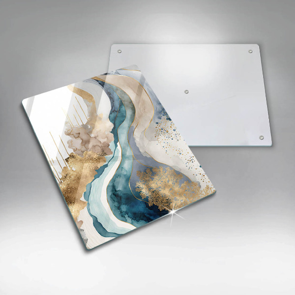 Kitchen chopping board Colorful marble