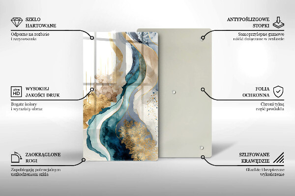 Kitchen chopping board Colorful marble