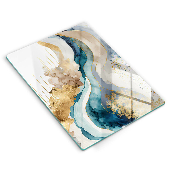 Kitchen chopping board Colorful marble