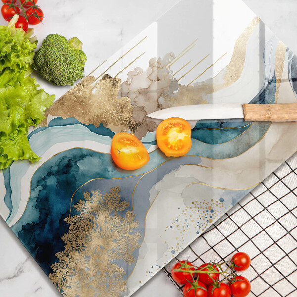 Kitchen chopping board Colorful marble