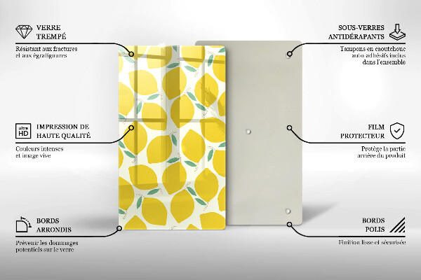 Kitchen chopping board Illustratuion lemons