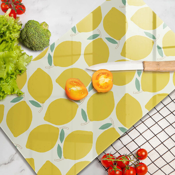 Kitchen chopping board Illustratuion lemons