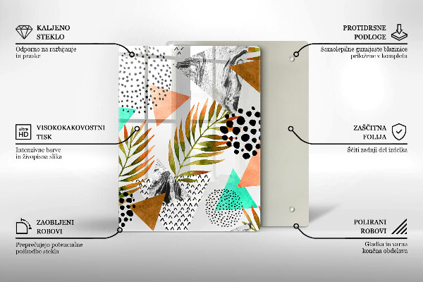 Kitchen chopping board Blue-gold marble