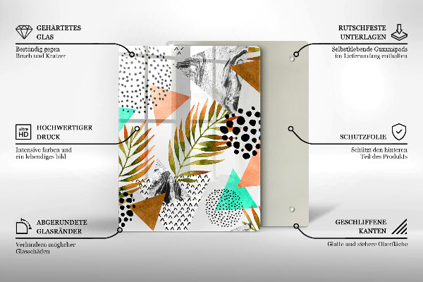 Kitchen chopping board Blue-gold marble