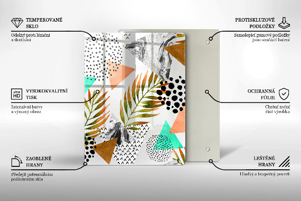 Kitchen chopping board Blue-gold marble