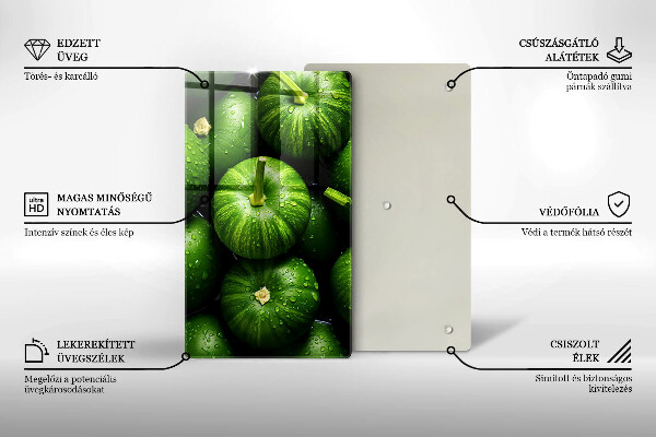 Kitchen chopping board Green pumpkins