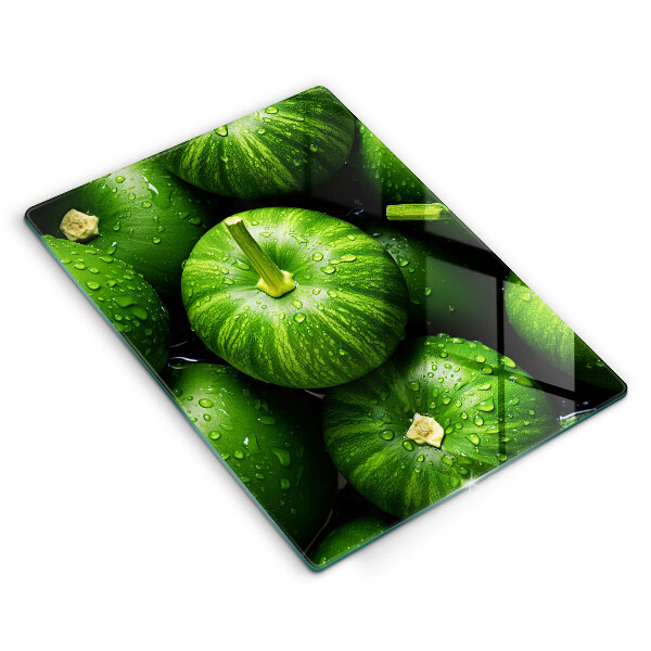 Kitchen chopping board Green pumpkins
