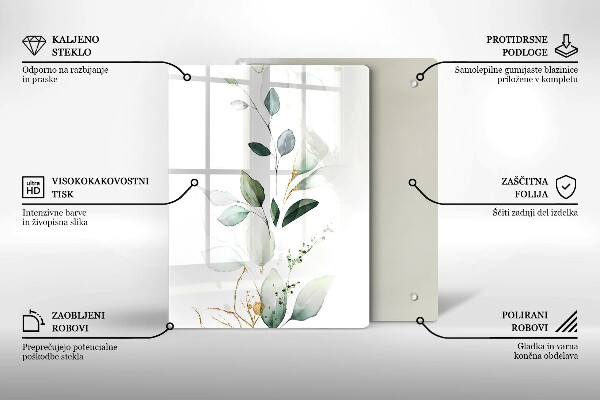 Kitchen chopping board Green pumpkins