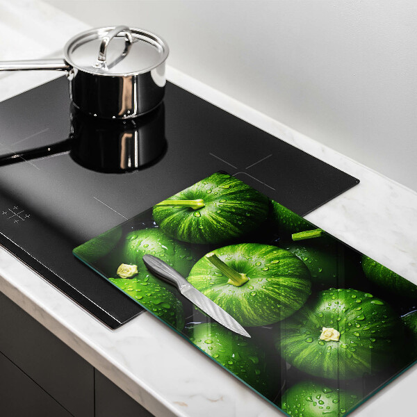 Kitchen chopping board Green pumpkins