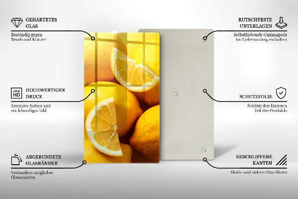 Kitchen chopping board Juicy lemons