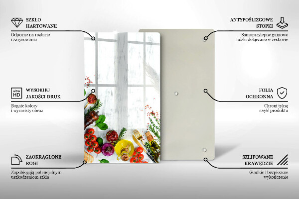 Kitchen chopping board Vegetables and spices