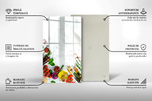 Kitchen chopping board Vegetables and spices