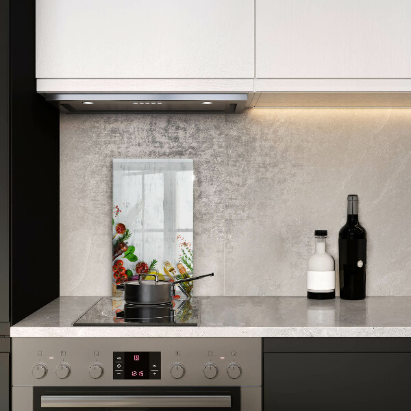 Kitchen chopping board Vegetables and spices