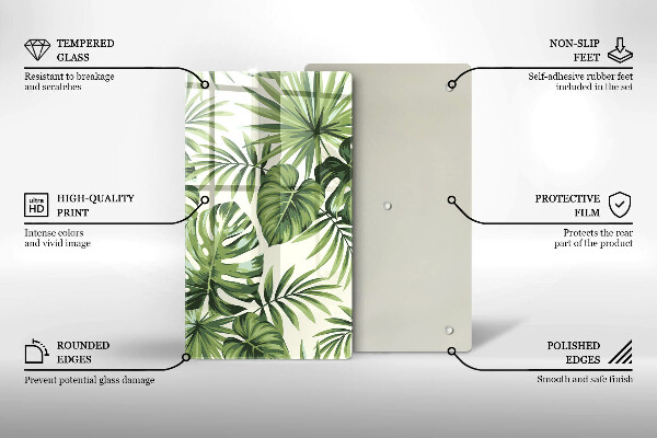 Worktop protector Illustration of Monster leaves