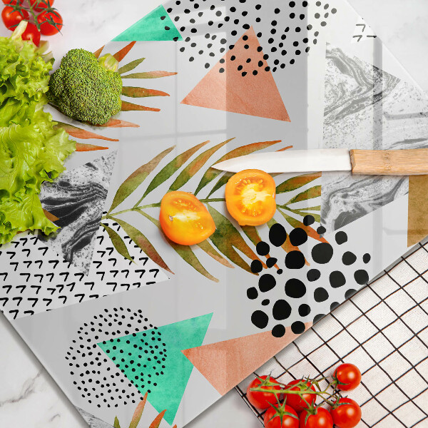 Worktop protector Boho leaves pattern