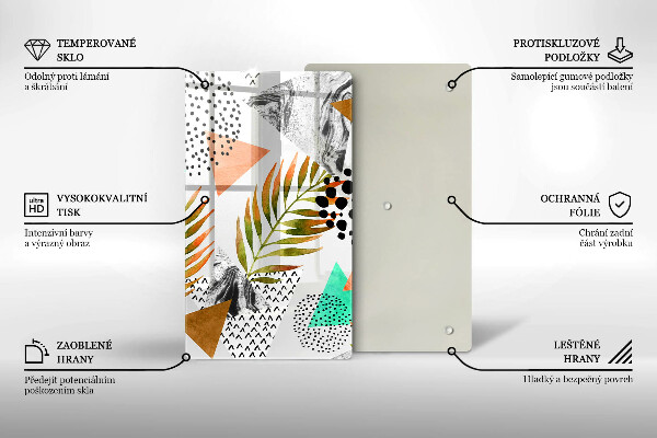 Worktop protector Boho leaves pattern