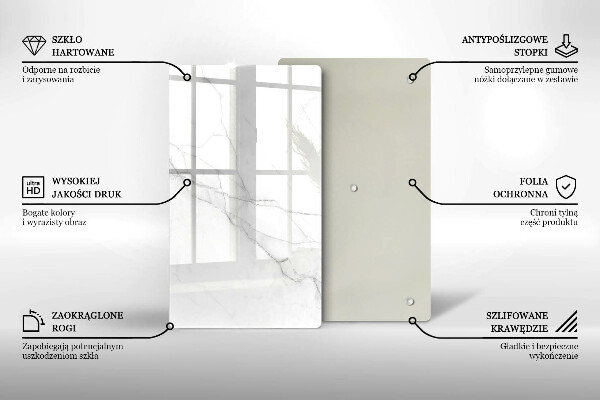 Worktop protector Delicate white marble