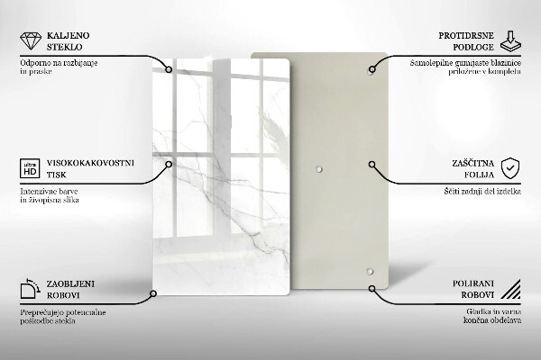 Worktop protector Delicate white marble