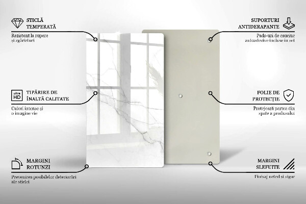 Worktop protector Delicate white marble