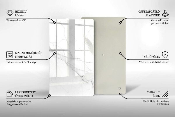 Worktop protector Delicate white marble