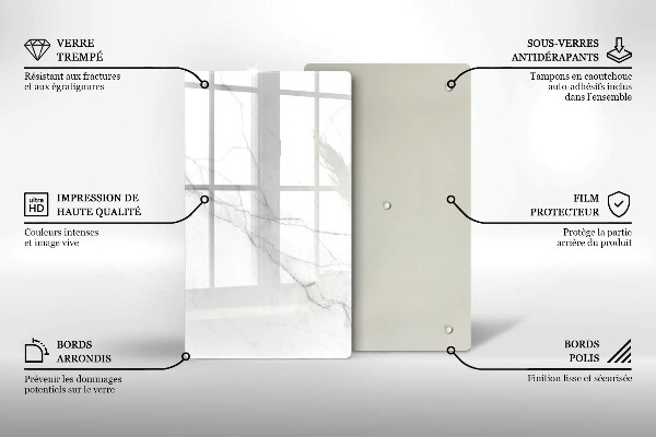 Worktop protector Delicate white marble