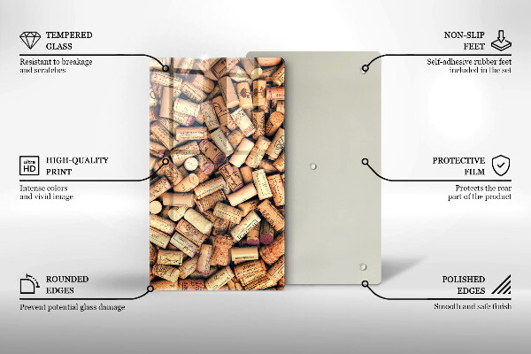 Worktop protector Wine corks pattern
