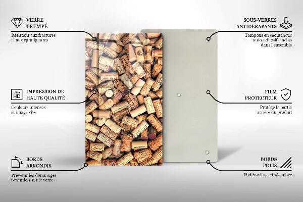 Worktop protector Wine corks pattern