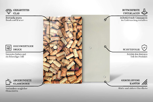 Worktop protector Wine corks pattern