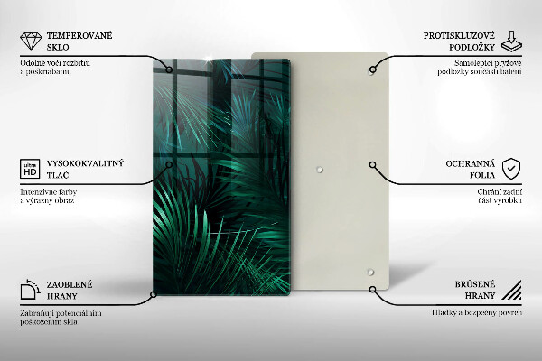 Chopping board Wild jungle leaves