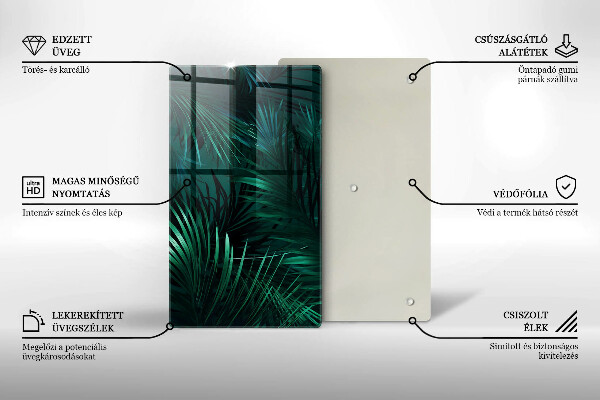 Chopping board Wild jungle leaves