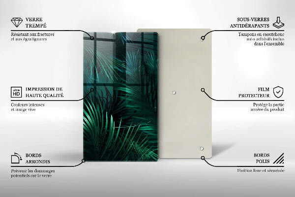 Chopping board Wild jungle leaves