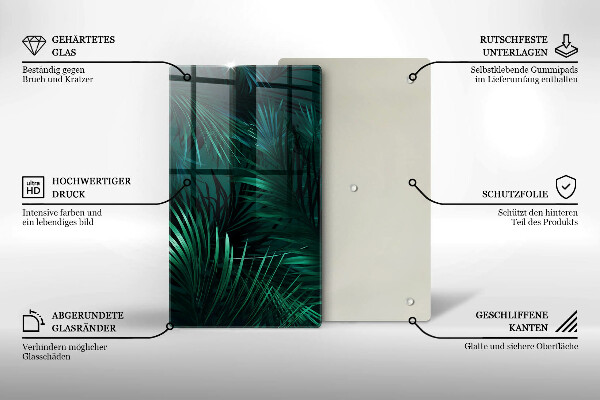 Chopping board Wild jungle leaves